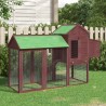 Poulailler moka 193x65x117 cm bois massif de pin 