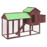 Poulailler moka 193x65x117 cm bois massif de pin 