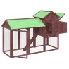 Poulailler moka 193x65x117 cm bois massif de pin 