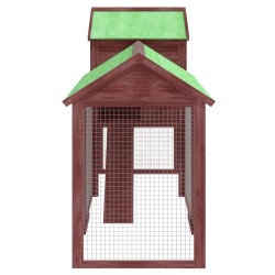 Poulailler moka 193x65x117 cm bois massif de pin 