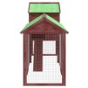 Poulailler moka 193x65x117 cm bois massif de pin 