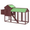 Poulailler moka 193x65x117 cm bois massif de pin 