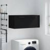 Armoire murale noir 80x36,5x35 cm bois d'ingénierie 