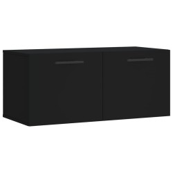 Armoire murale noir 80x36,5x35 cm bois d'ingénierie 