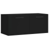 Armoire murale noir 80x36,5x35 cm bois d'ingénierie 
