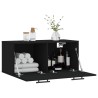 Armoire murale noir 80x36,5x35 cm bois d'ingénierie 