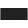 Armoire murale noir 80x36,5x35 cm bois d'ingénierie 