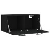 Armoire murale noir 80x36,5x35 cm bois d'ingénierie 