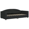 Lit de jour avec lit gigogne noir 90x190 cm tissu 