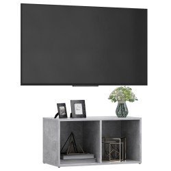 Meuble TV gris béton 72x35x36,5 cm bois d’ingénierie 