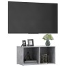 Meuble TV gris béton 72x35x36,5 cm bois d’ingénierie 