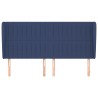 Tête de lit avec oreilles Bleu 163x23x118/128 cm Tissu 