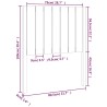 Tête de lit Marron miel 80,5x4x100 cm Bois massif de pin 