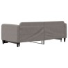 Lit de jour avec gigogne sans matelas taupe 90x200 cm 