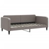 Lit de jour avec gigogne sans matelas taupe 90x200 cm 