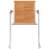 Chaises de jardin avec coussins lot de 2 Acacia solide et acier 