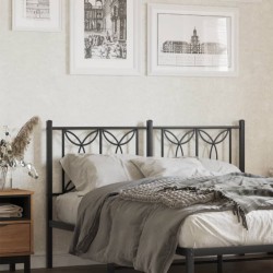 Tête de lit métal noir 135 cm 