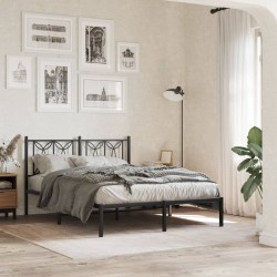 Tête de lit métal noir 135 cm 
