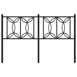 Tête de lit métal noir 135 cm 