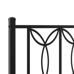 Tête de lit métal noir 135 cm 