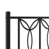 Tête de lit métal noir 135 cm 