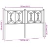Tête de lit métal noir 135 cm 