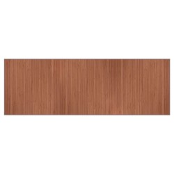 Tapis rectangulaire marron 100x300 cm bambou 