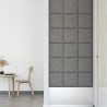 Panneaux muraux 12 pcs Gris clair 30x30 cm Tissu 1,08 m² 