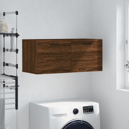 Armoire murale chêne marron 80x36,5x35 cm bois d'ingénierie 