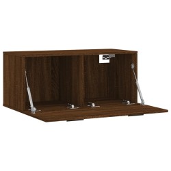 Armoire murale chêne marron 80x36,5x35 cm bois d'ingénierie 