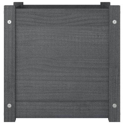 Jardinière Gris 40x40x40 cm Bois de pin massif 