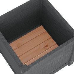 Jardinière Gris 40x40x40 cm Bois de pin massif 