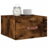 Tables de chevet murales 2 pcs chêne fumé 35x35x20 cm 
