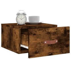 Tables de chevet murales 2 pcs chêne fumé 35x35x20 cm 