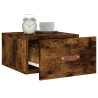 Tables de chevet murales 2 pcs chêne fumé 35x35x20 cm 