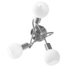 Plafonnier avec abat-jour en verre 3 ampoules E14 Blanc  Bol 