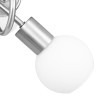 Plafonnier avec abat-jour en verre 3 ampoules E14 Blanc  Bol 