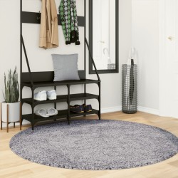 Tapis shaggy PAMPLONA poils longs moderne bleu Ø 160 cm 
