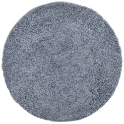 Tapis shaggy PAMPLONA poils longs moderne bleu Ø 160 cm 