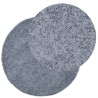 Tapis shaggy PAMPLONA poils longs moderne bleu Ø 160 cm 