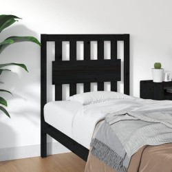 Tête de lit Noir 80,5x4x100 cm Bois massif de pin 