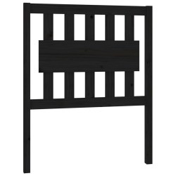 Tête de lit Noir 80,5x4x100 cm Bois massif de pin 