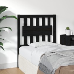 Tête de lit Noir 80,5x4x100 cm Bois massif de pin 
