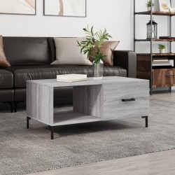 Table basse sonoma gris 90x50x40 cm bois d'ingénierie 