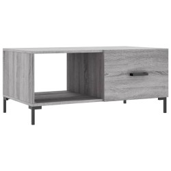 Table basse sonoma gris 90x50x40 cm bois d'ingénierie 