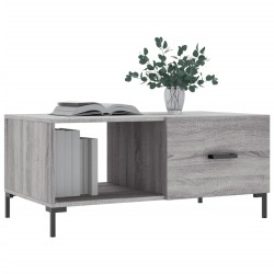 Table basse sonoma gris 90x50x40 cm bois d'ingénierie 