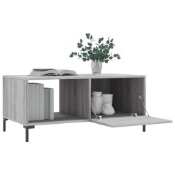 Table basse sonoma gris 90x50x40 cm bois d'ingénierie 
