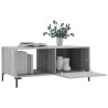 Table basse sonoma gris 90x50x40 cm bois d'ingénierie 