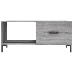 Table basse sonoma gris 90x50x40 cm bois d'ingénierie 