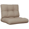 Coussins de palette lot de 2 taupe tissu 
